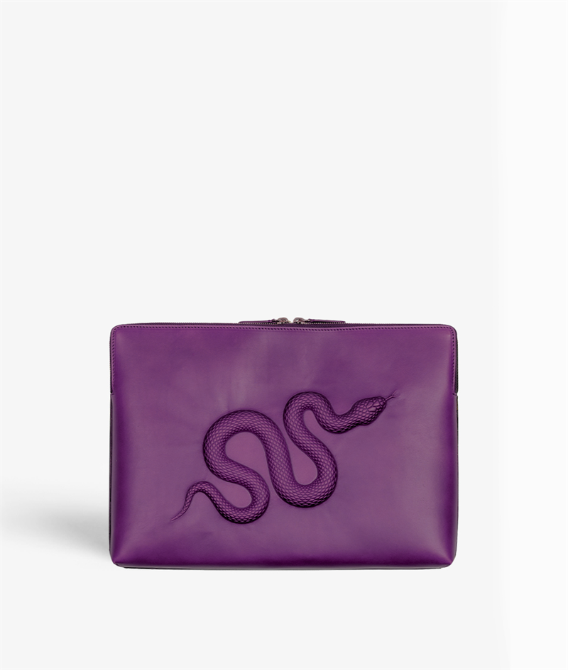 The Case Factory Laptopväska 15" Snake Vegetable Lila