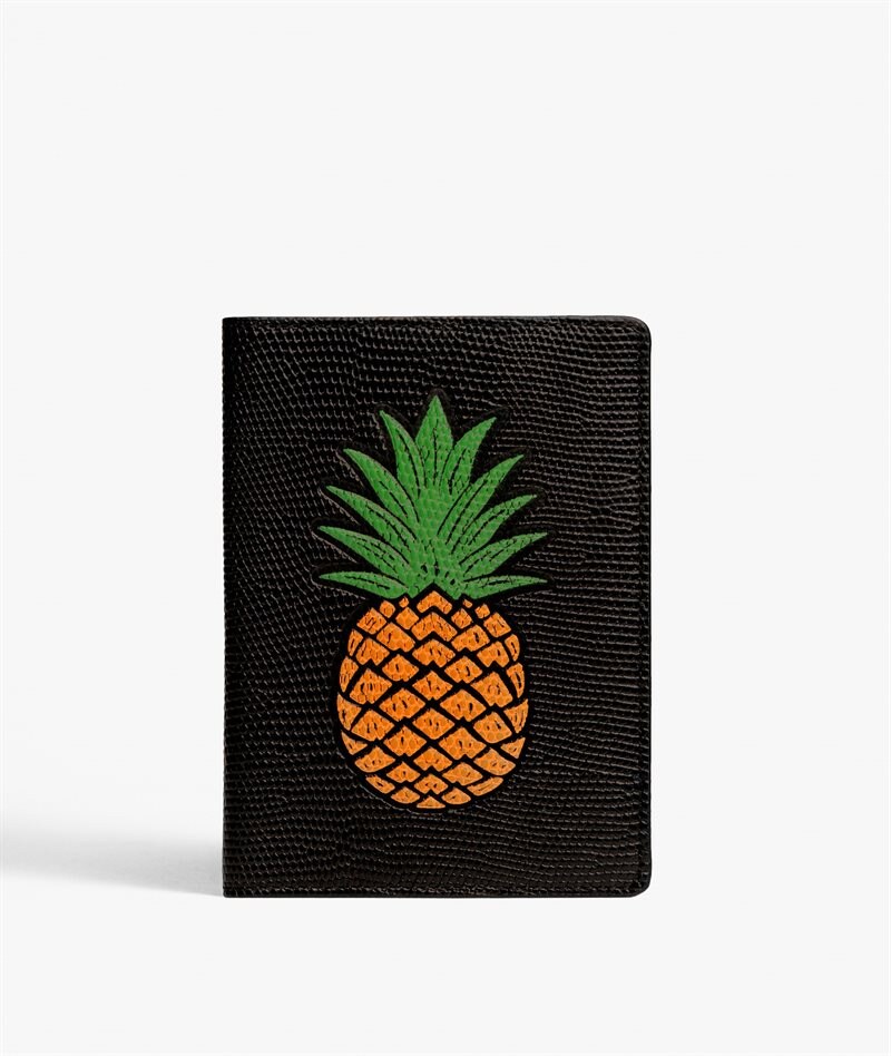 Image of The Case Factory Passfodral, Pineapple Orange Lizard Black