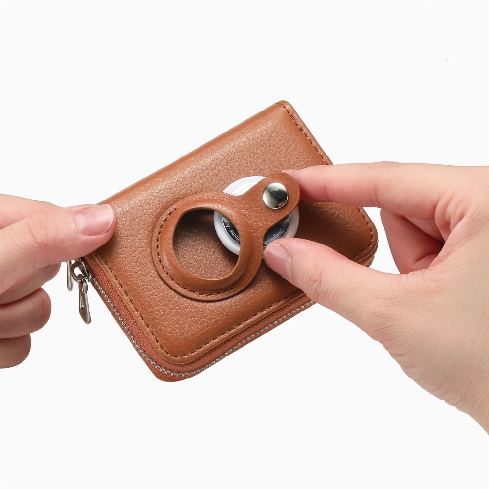 Apple AirTag RFID-plånbok, brun