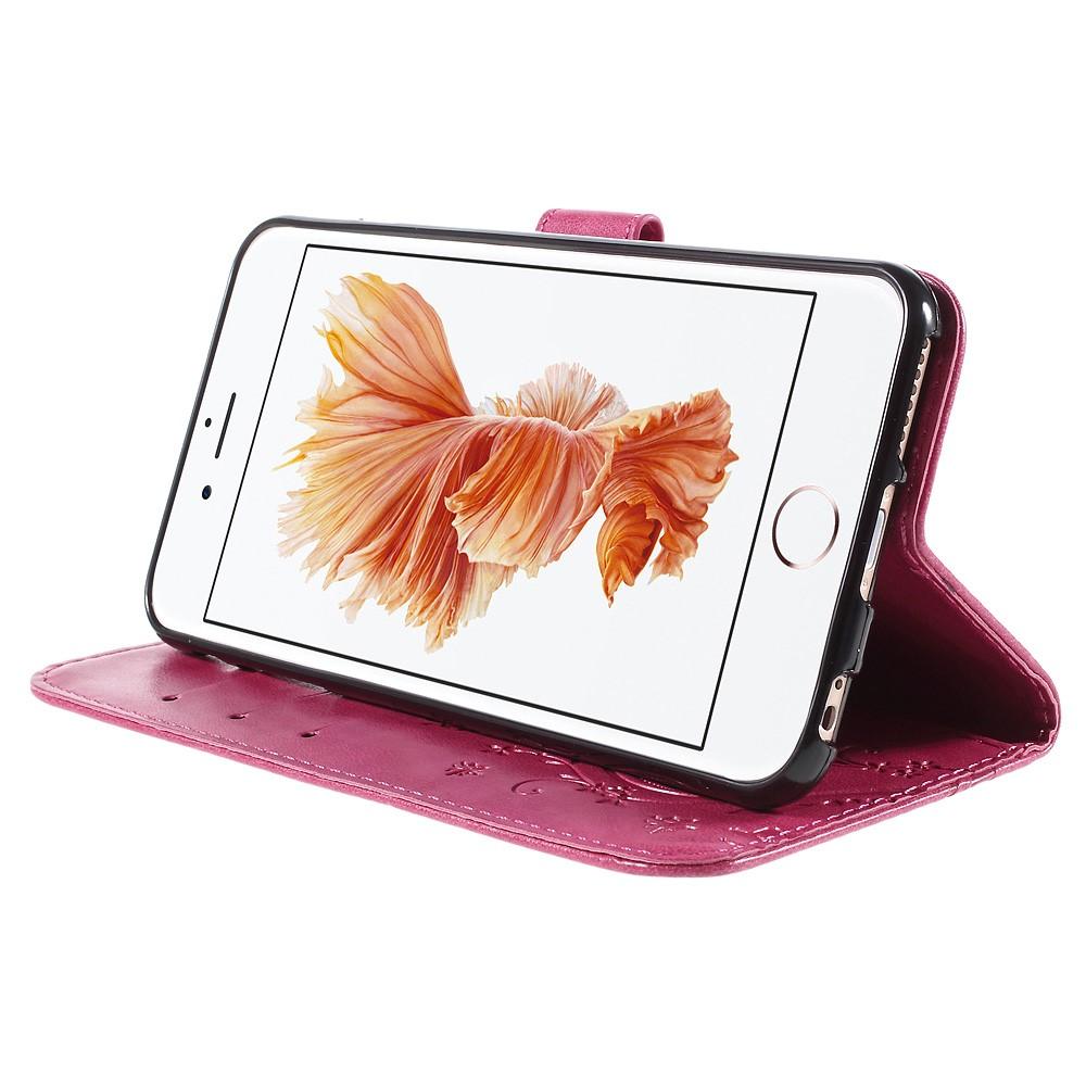 Apple iPhone 6/6S Mobilfodral med fjärilar, rosa