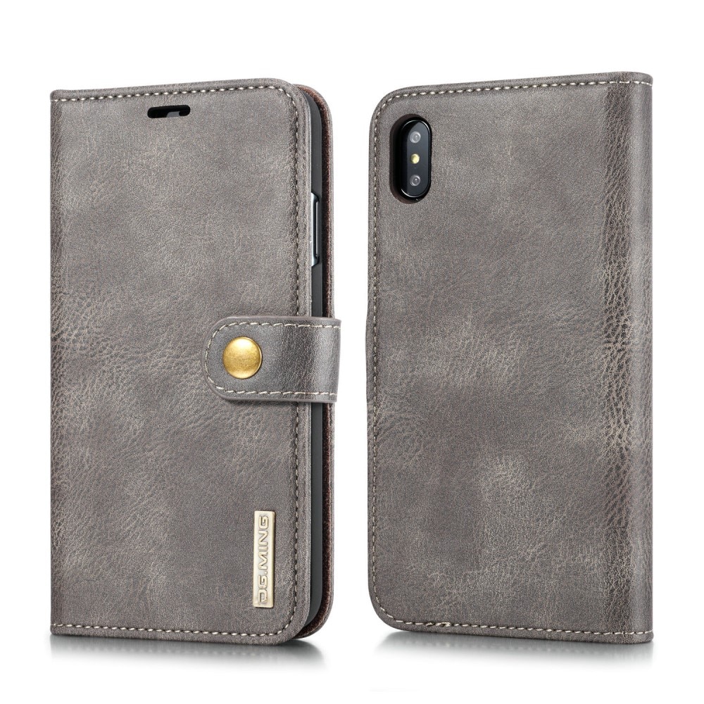 iPhone XS Max Plånboksfodral med avtagbart skal, brun