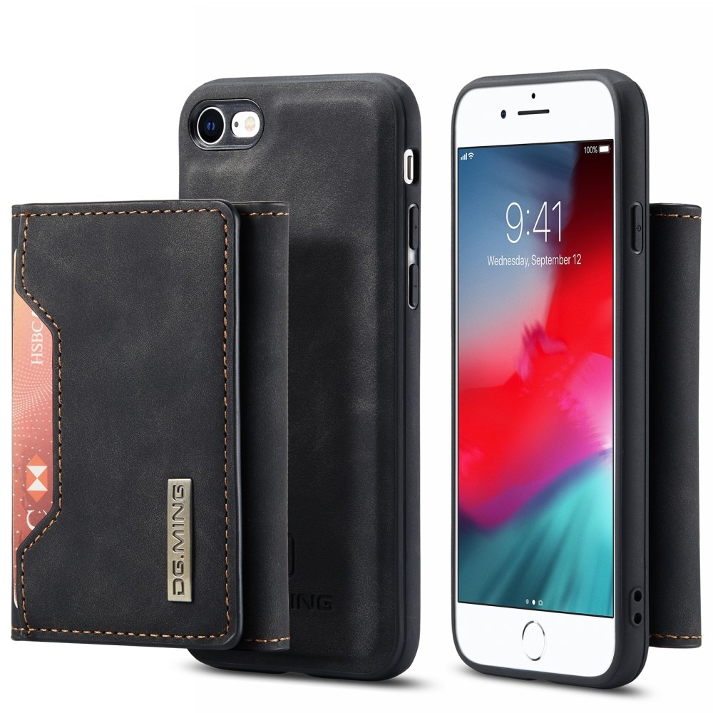 iPhone 8 Skal med avtagbar plånbok, svart