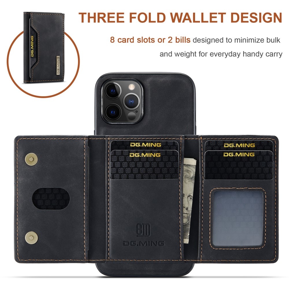 iPhone 13 Skal med avtagbar plånbok, svart