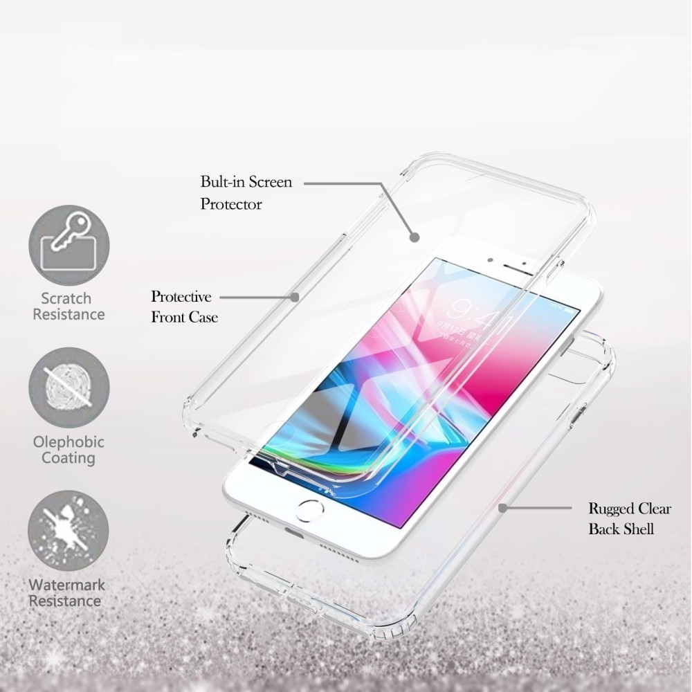 iPhone 8 Mobilskal Full Protection, transparent