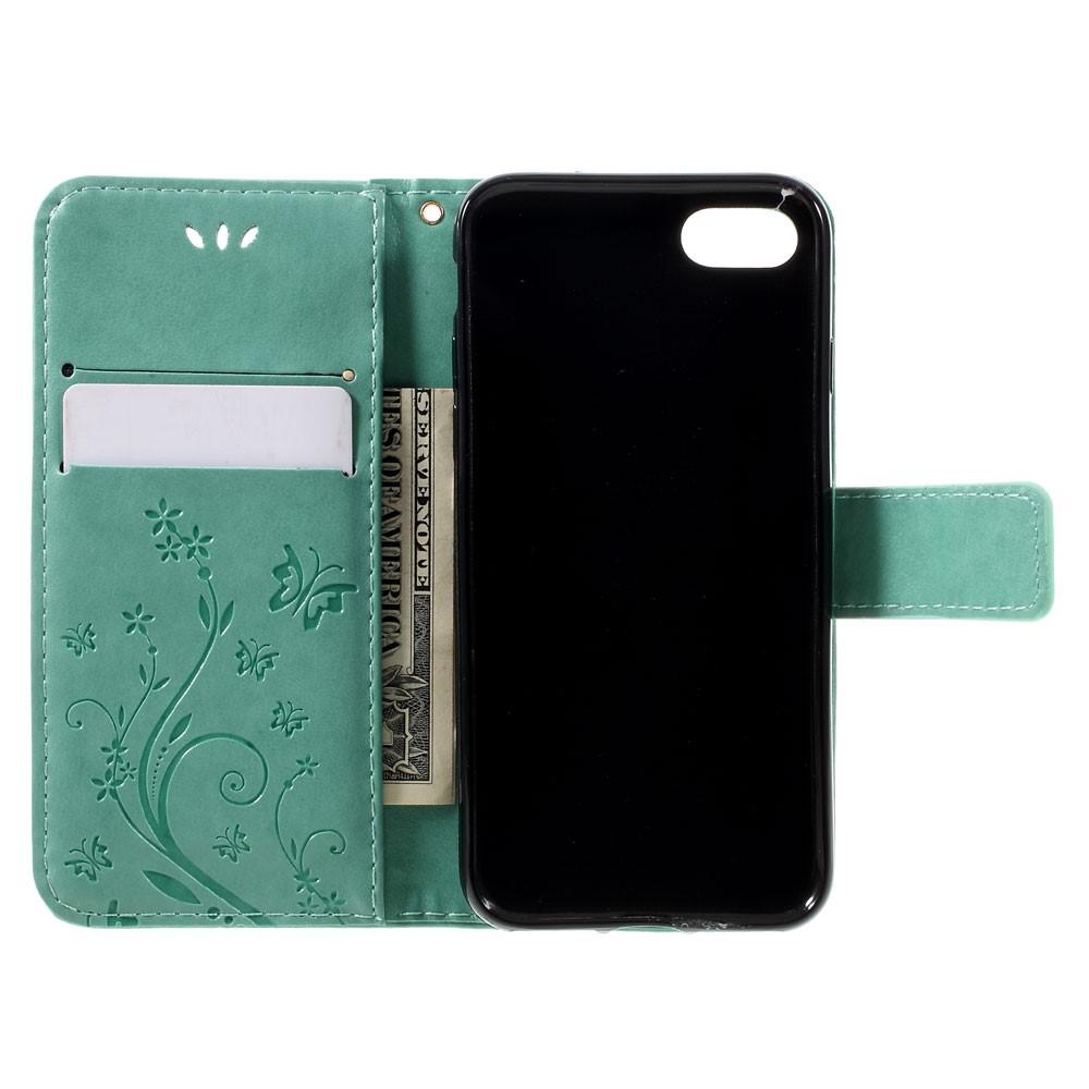 iPhone 7 Mobilfodral med fjärilar, grön