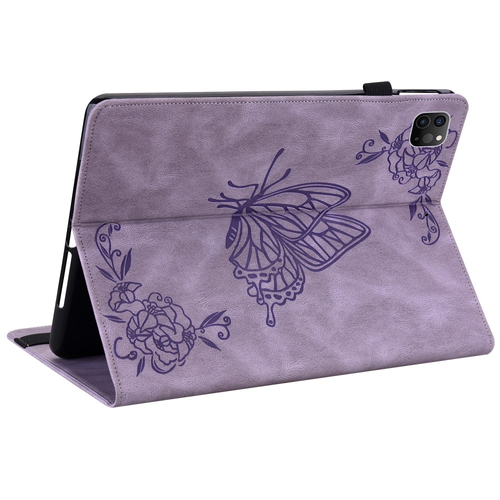 iPad Pro 11 4th Gen (2022) Fodral med fjärilar, lila