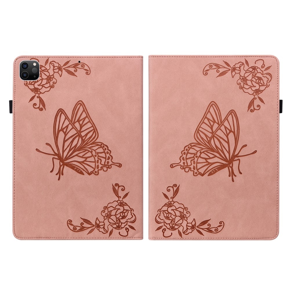 iPad Pro 11 4th Gen (2022) Fodral med fjärilar, rosa