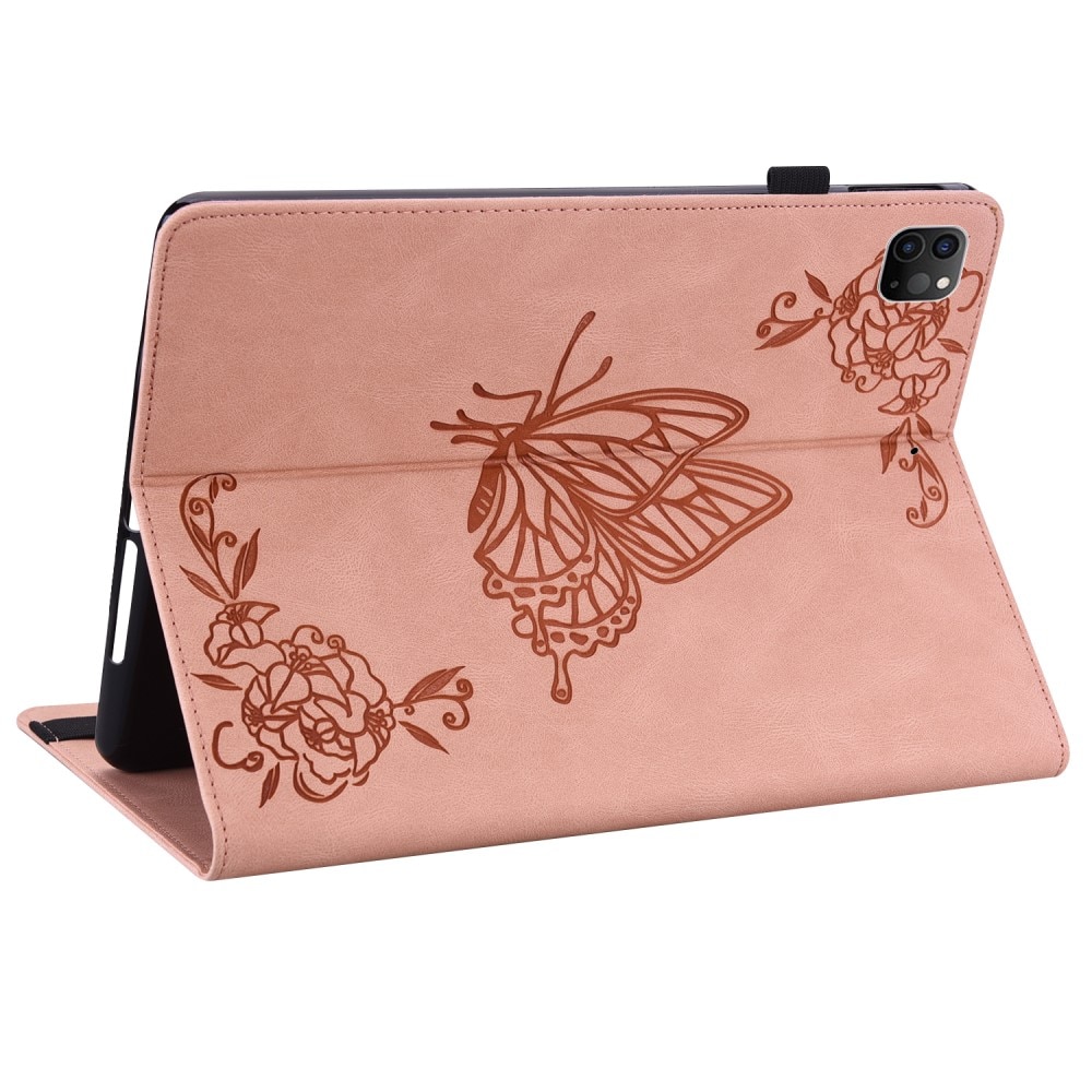 iPad Pro 11 3rd Gen (2021) Fodral med fjärilar, rosa