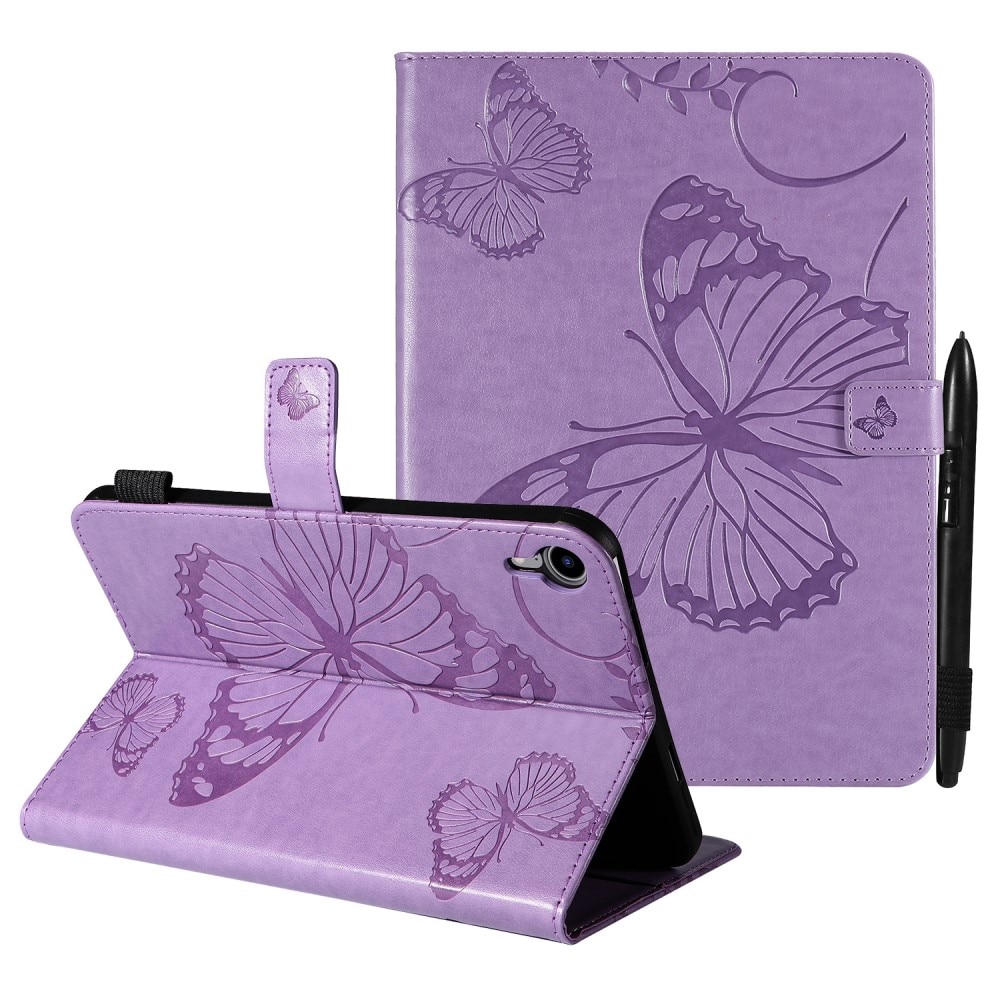 iPad Mini 6th Gen (2021) Fodral med fjärilar, lila