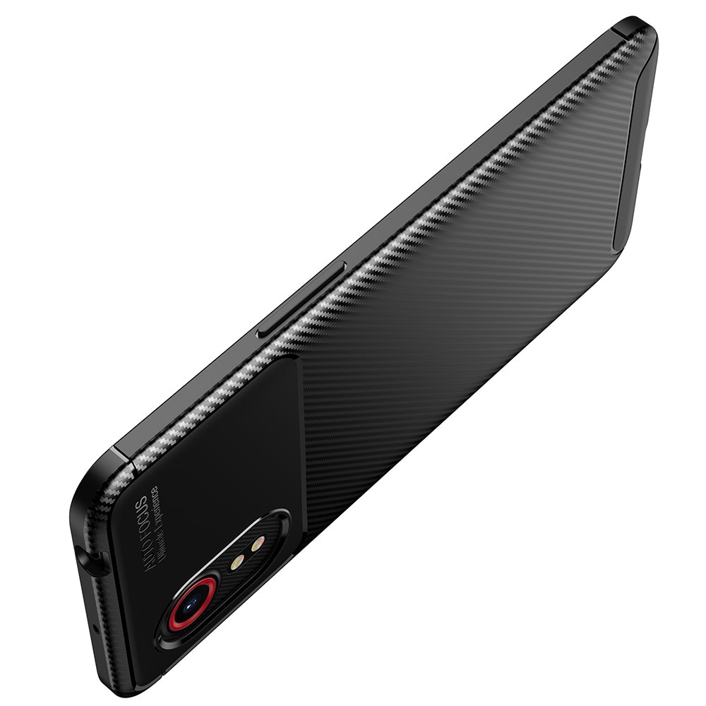 Samsung Galaxy Xcover 5 TPU-skal med kolfibermönster, svart