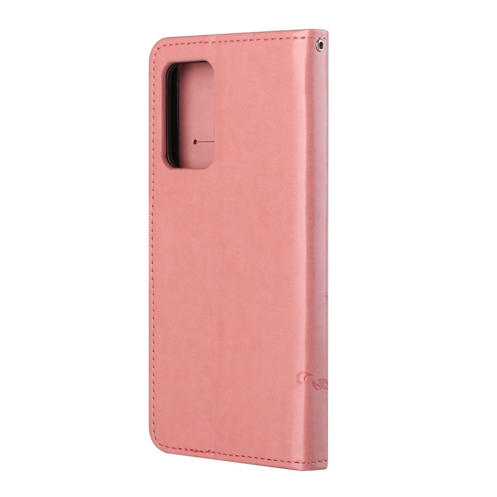 Samsung Galaxy A82 5G Mobilfodral med fjärilar, rosa