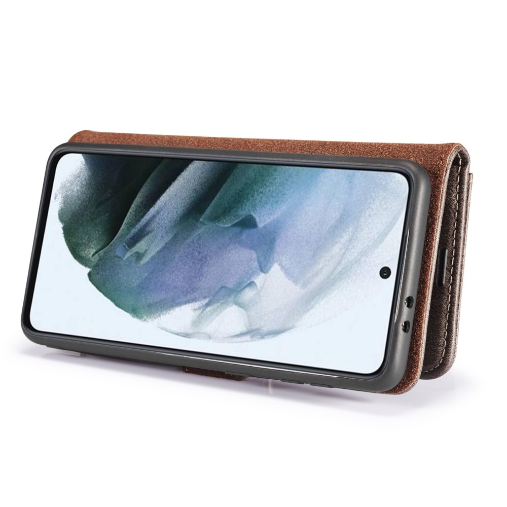Samsung Galaxy S21 FE Plånboksfodral med avtagbart skal, brun