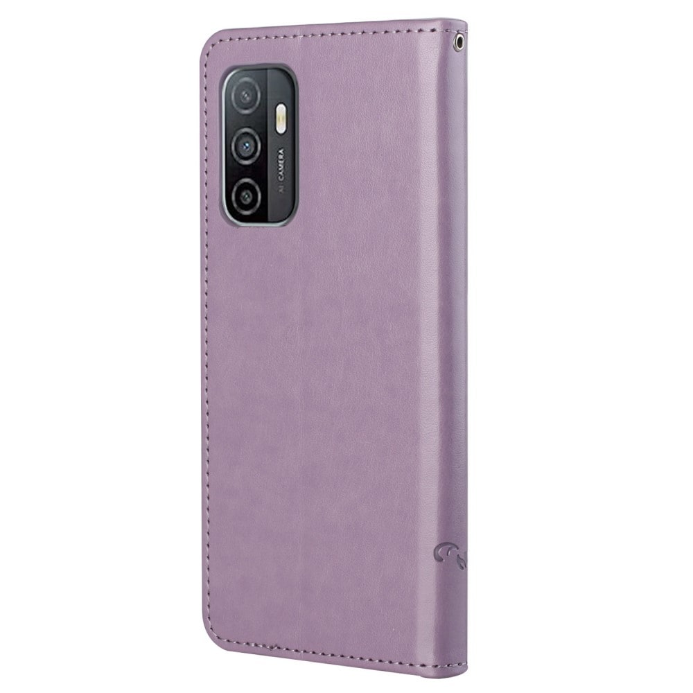 Samsung Galaxy A33 Mobilfodral med fjärilar, lila