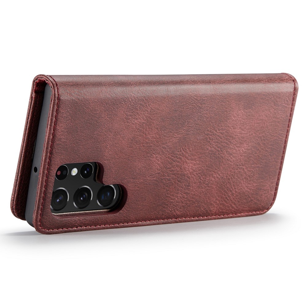 Samsung Galaxy S22 Ultra Plånboksfodral med avtagbart skal, röd