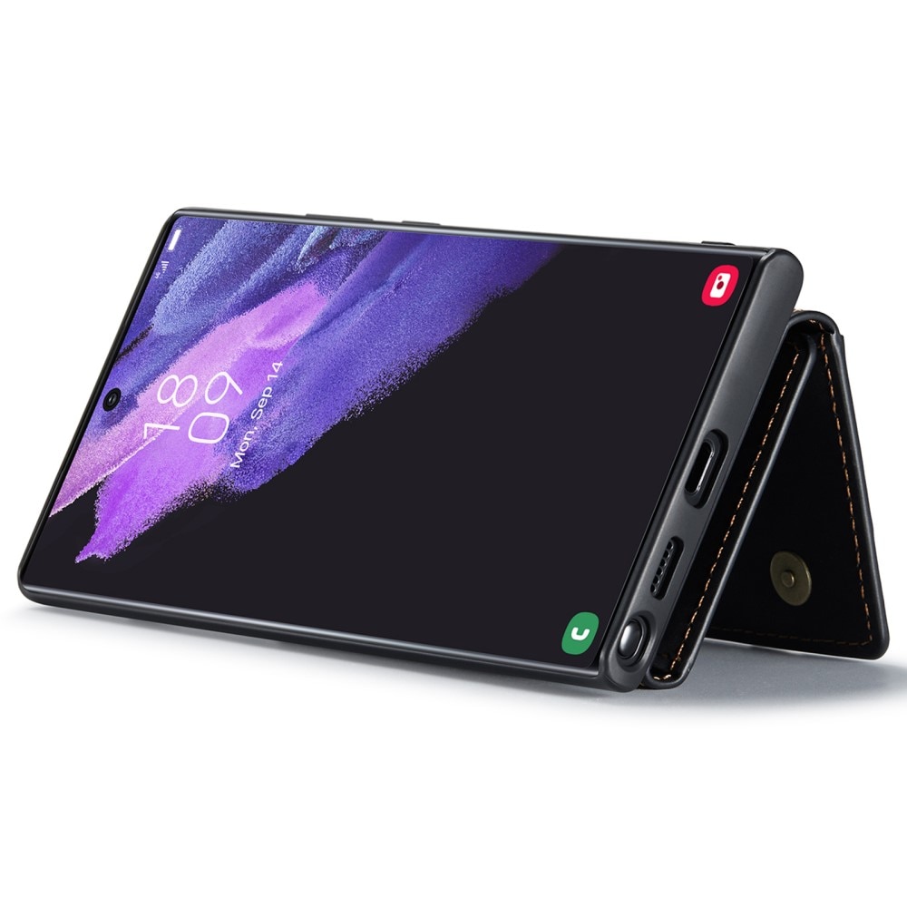 Samsung Galaxy S22 Ultra Skal med avtagbar plånbok, svart
