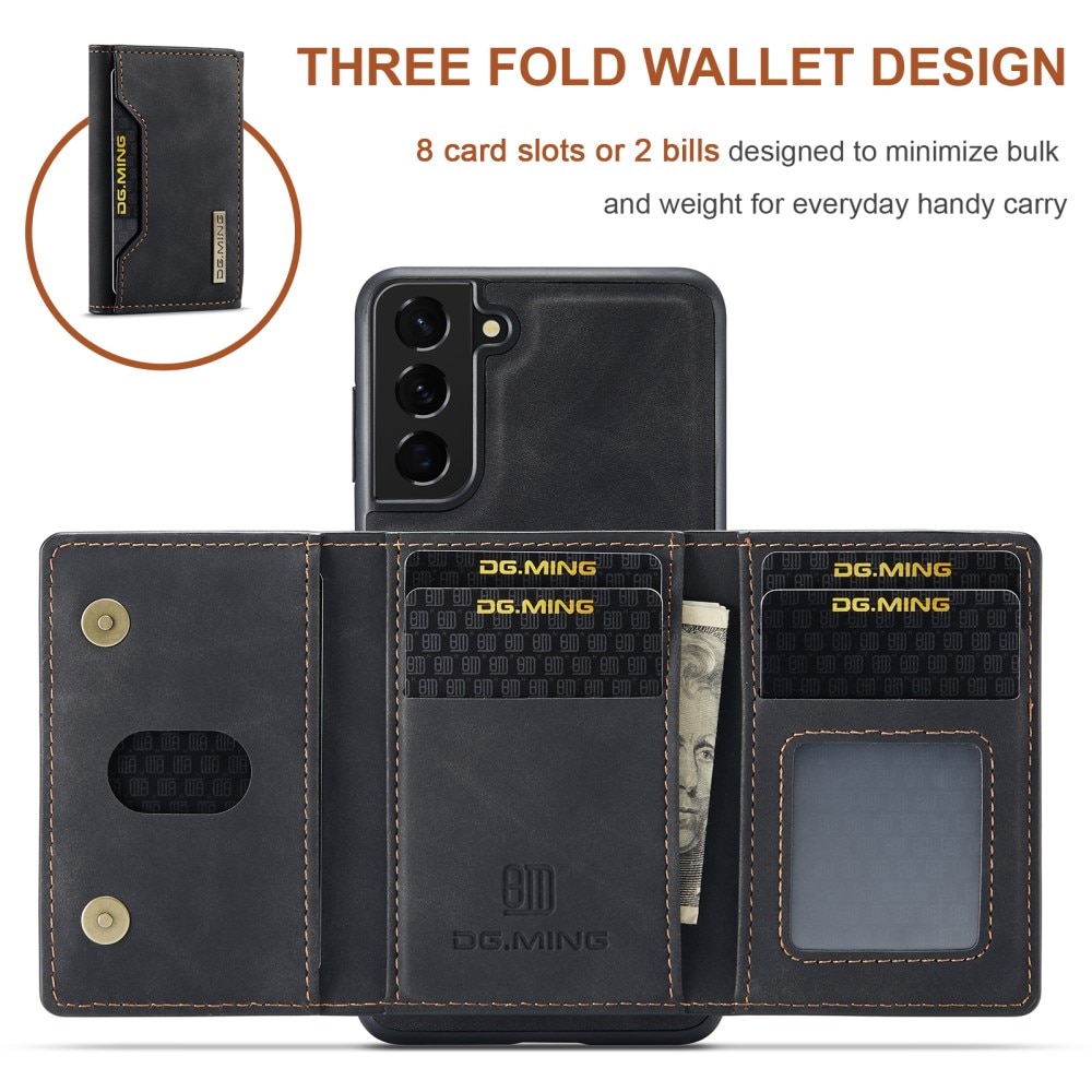 Samsung Galaxy S22 Skal med avtagbar plånbok, svart