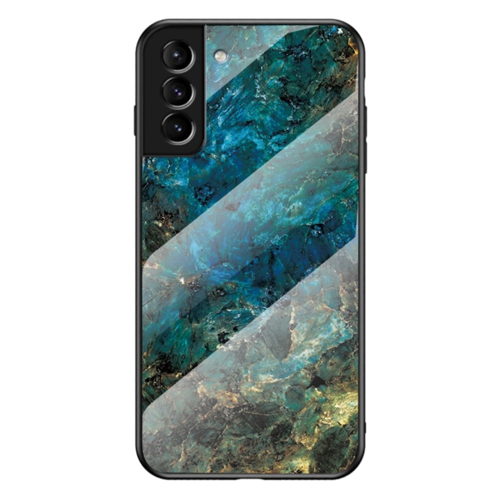 Samsung Galaxy S22 Mobilskal med baksida av glas, plus emerald