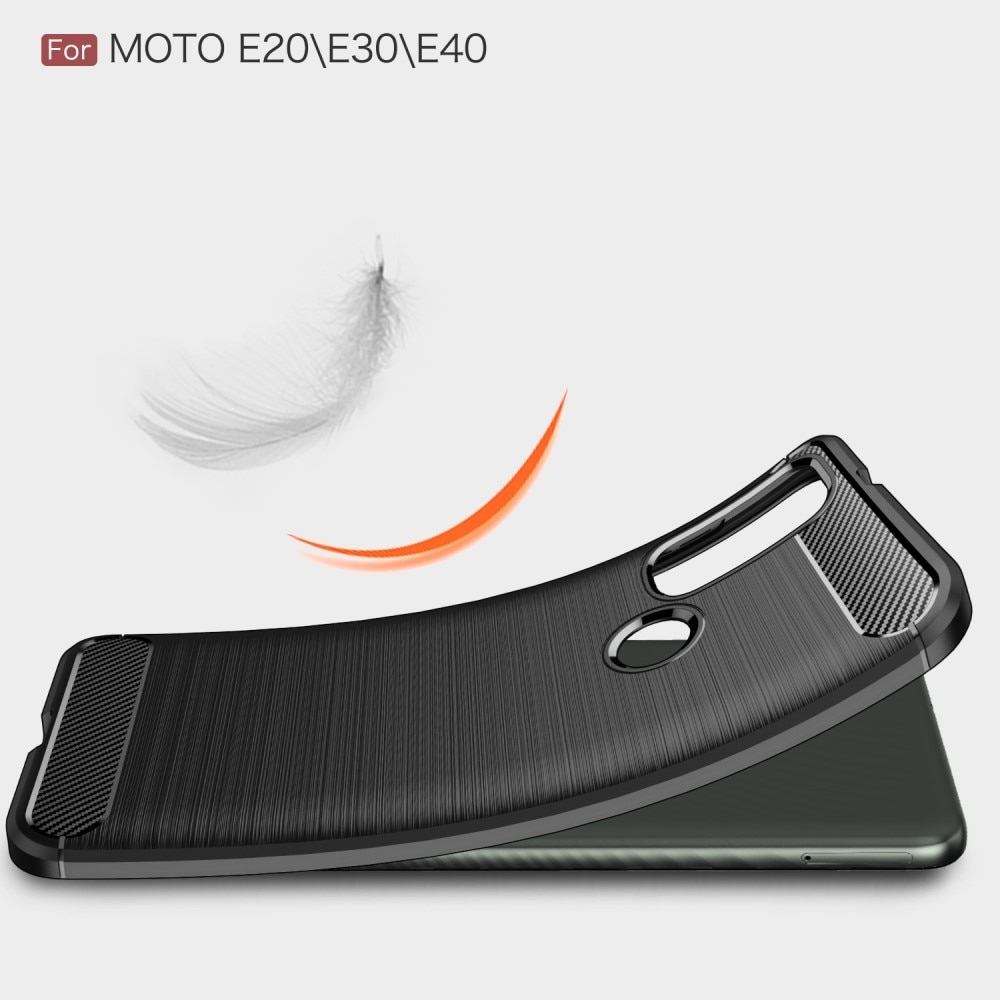 Motorola Moto E20/E30/E40 TPU-skal Brushed, Black