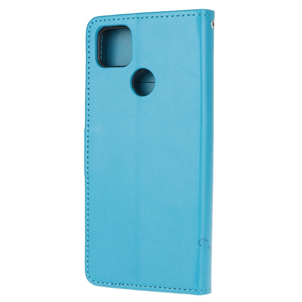 Xiaomi Redmi 9C Mobilfodral med fjärilar, blå