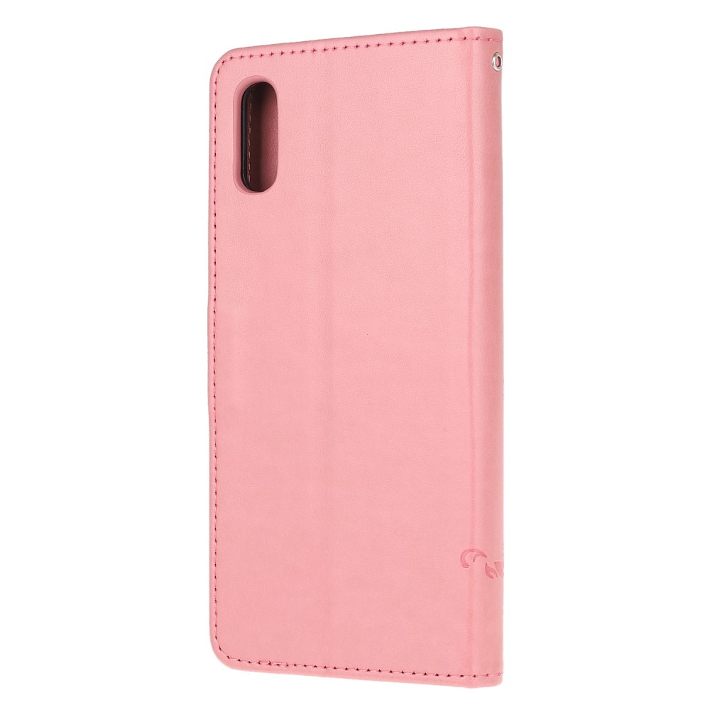 Xiaomi Redmi 9AT Mobilfodral med fjärilar, rosa