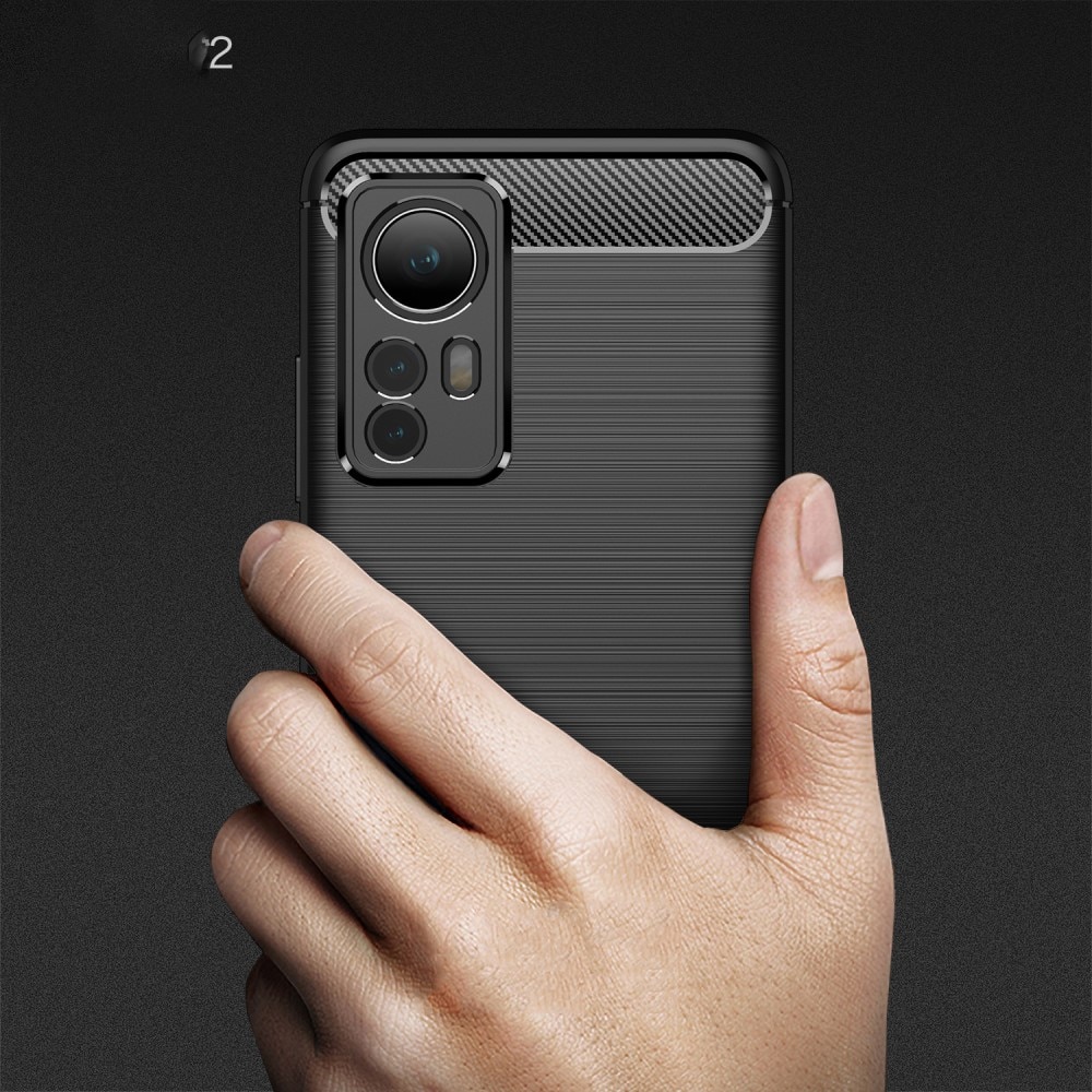 Xiaomi 12 TPU-skal Brushed, Black