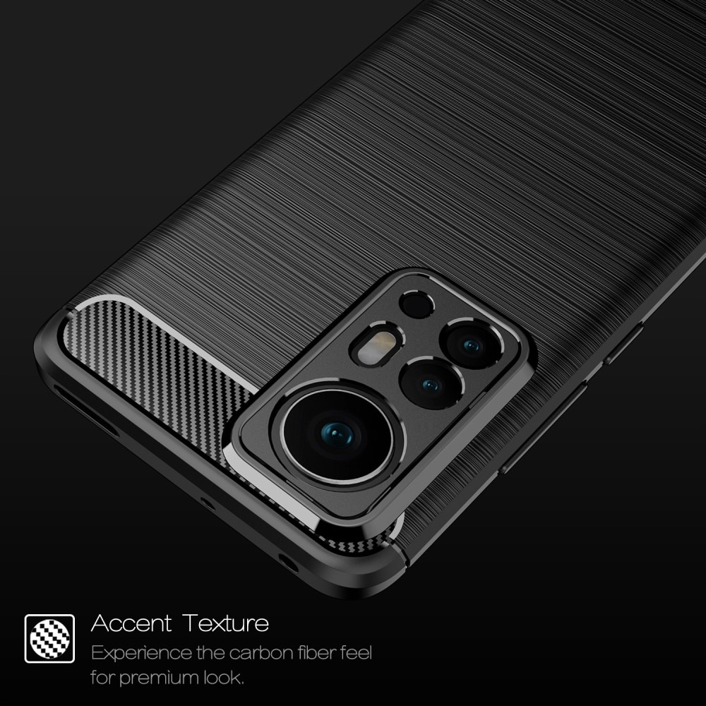 Xiaomi 12 Pro TPU-skal Brushed, Black