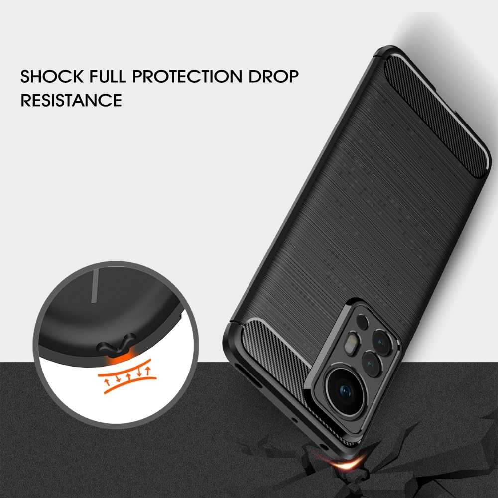 Xiaomi 12 Pro TPU-skal Brushed, Black