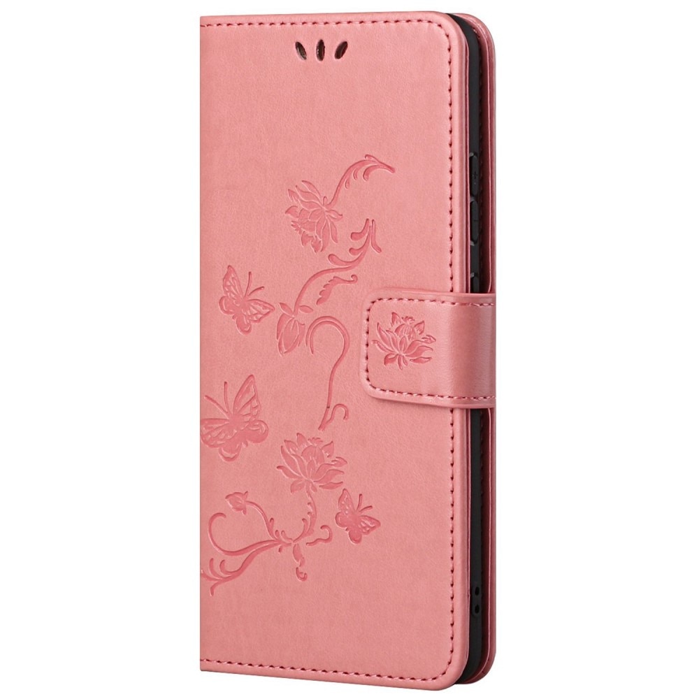 Xiaomi Redmi 10C Mobilfodral med fjärilar, rosa