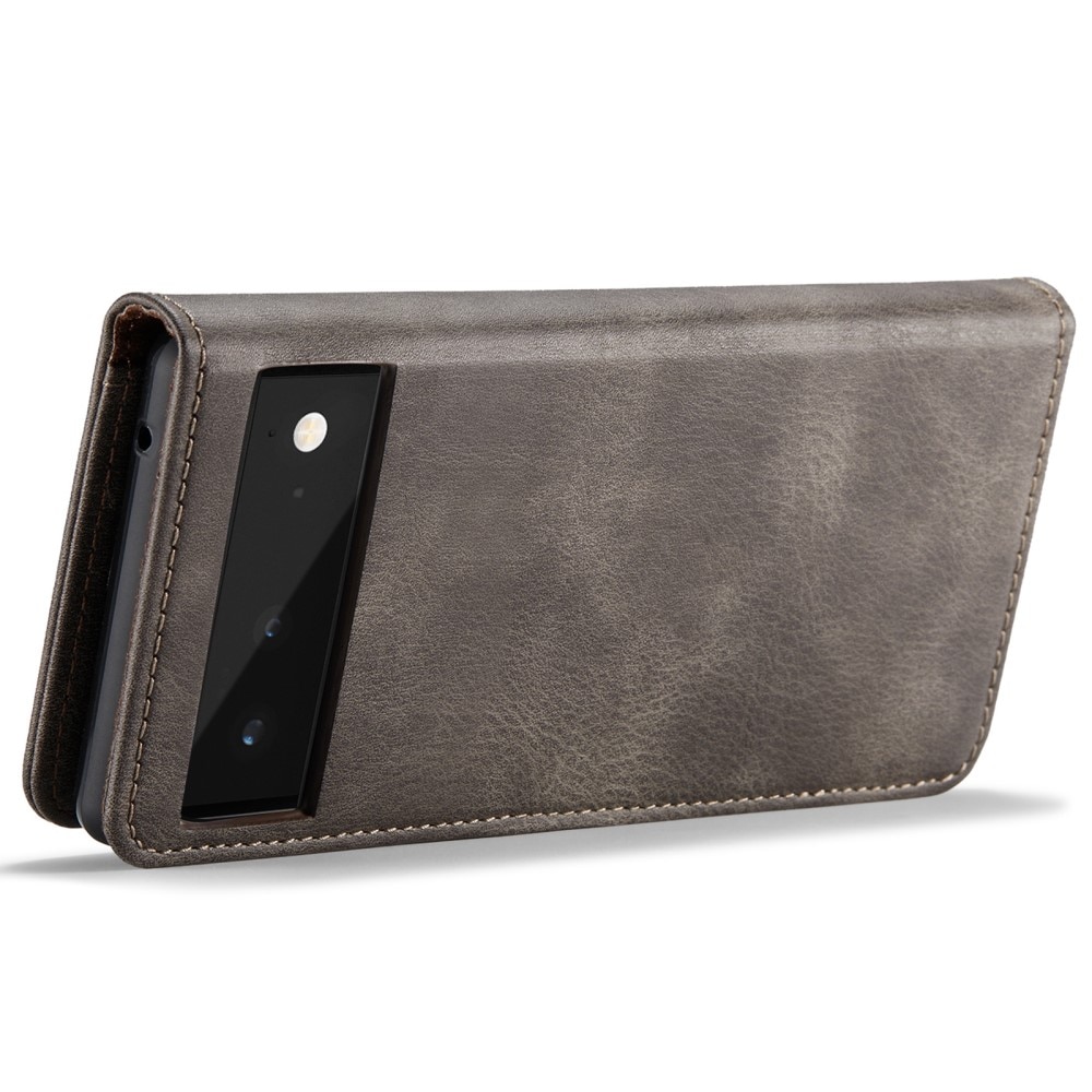 Google Pixel 6 Plånboksfodral med avtagbart skal, brun