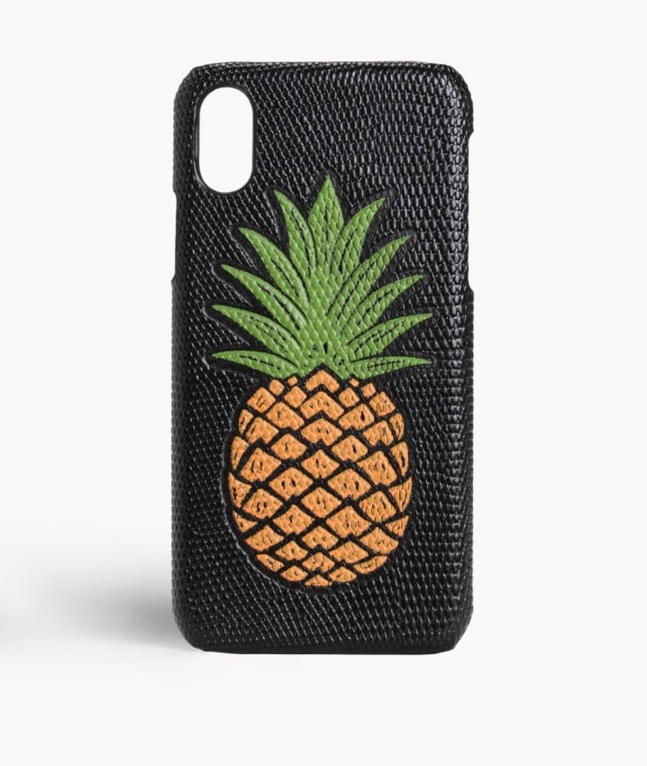 iPhone Xs Max Skal Pineapple Orange Lizard Black