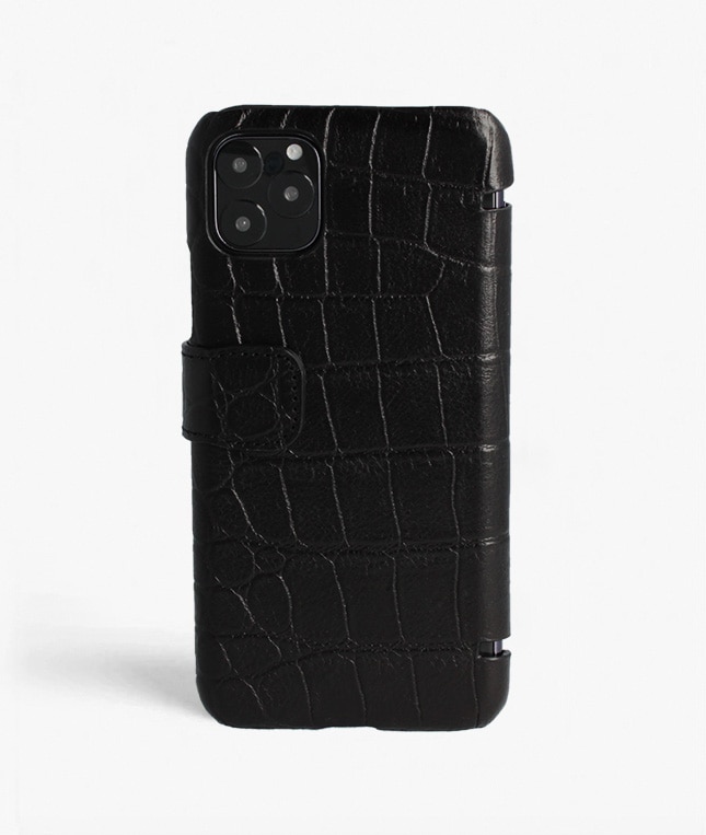 iPhone 11 Pro Max Plånboksfodral Lizard Black