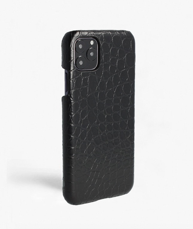 iPhone 11 Pro Max Skal Small Croco Svart