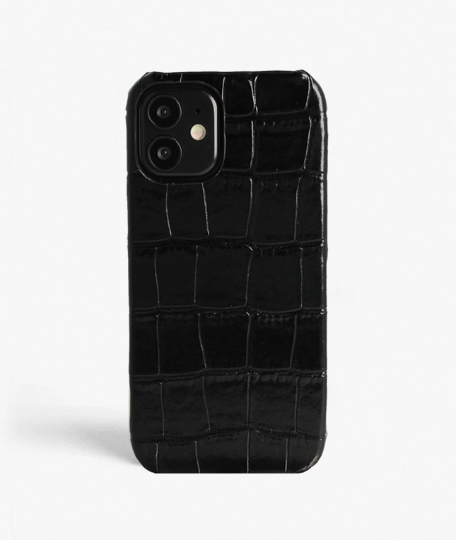 iPhone 12 Mini Skal Croco Black