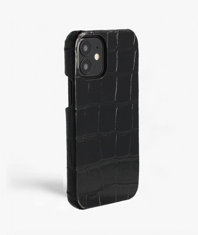 iPhone 12 Mini Skal Croco Black