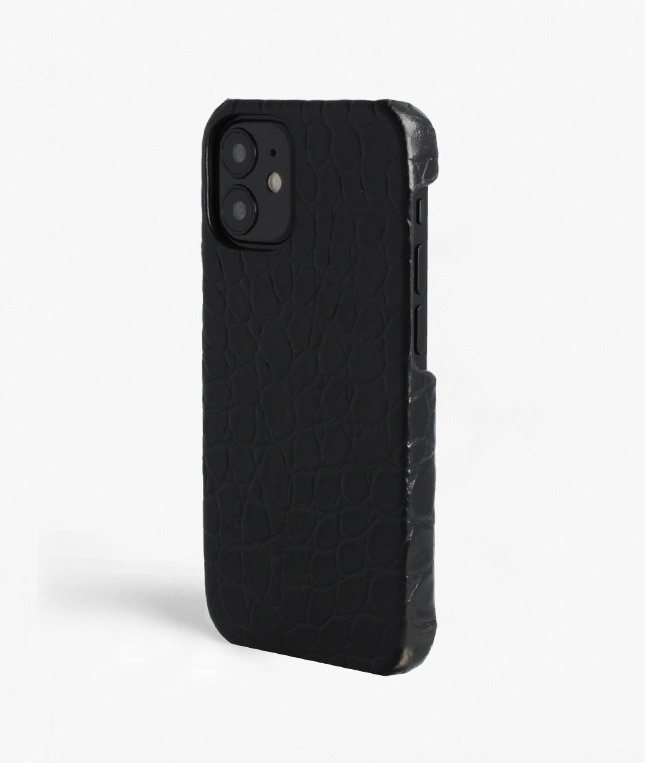 iPhone 12 Mini Skal Croco Black