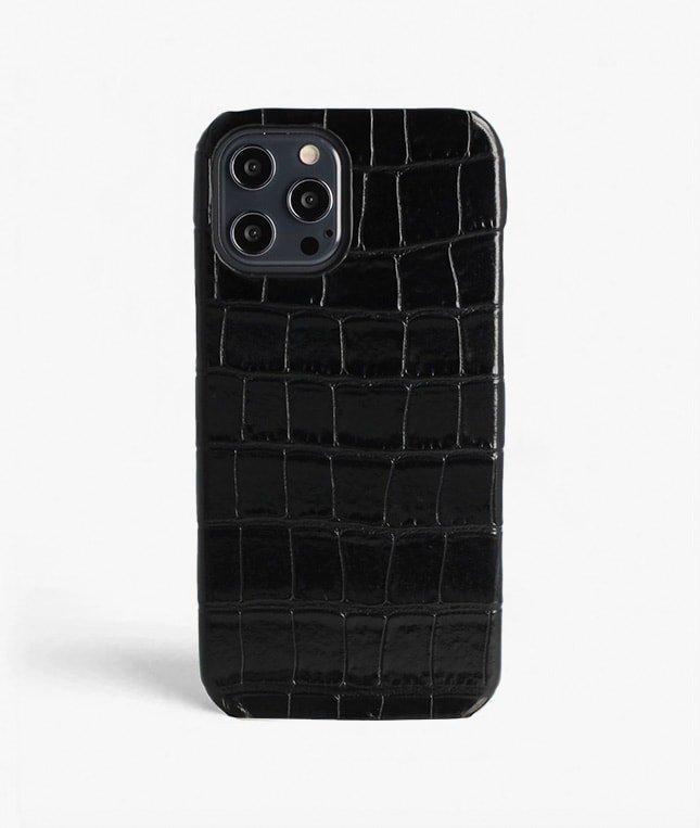 iPhone 12 Pro Max Skal Croco Black