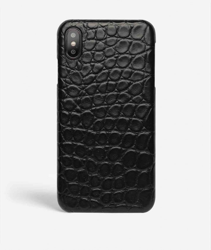 iPhone Xs Max Skal Small Croco Black