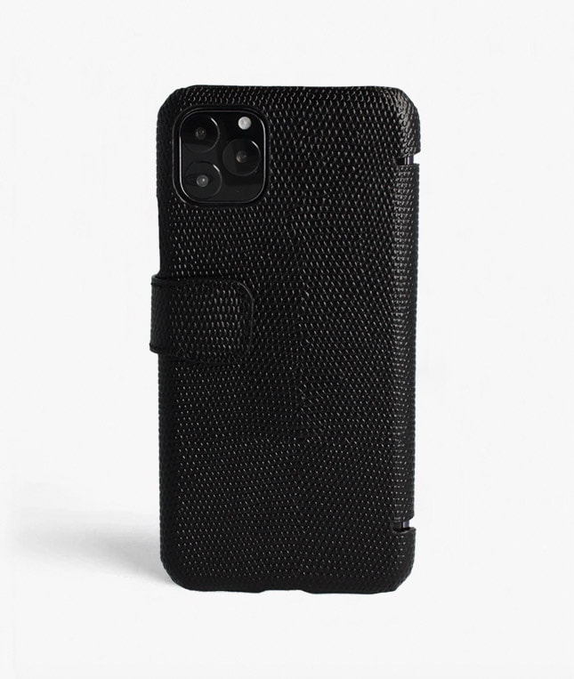 iPhone 11 Pro Max Plånboksfodral Lizard Black