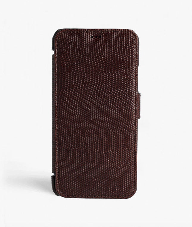 iPhone 11 Pro Max Plånboksfodral Lizard Brown