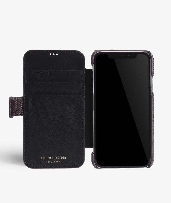 iPhone X/XS Plånboksfodral Lizard Black