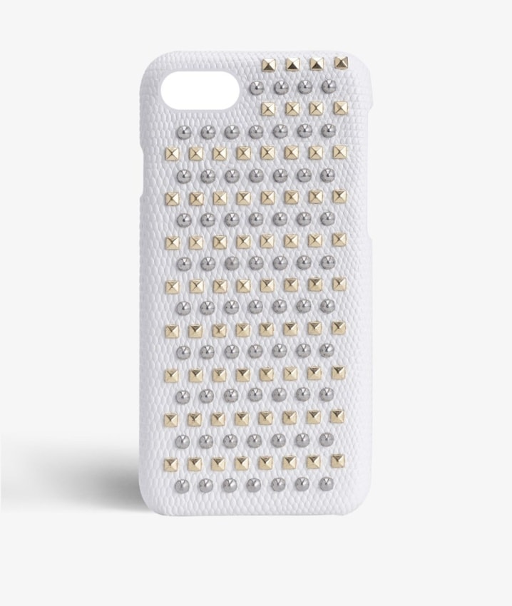 iPhone 7 Skal Mixed Studs Lizard White