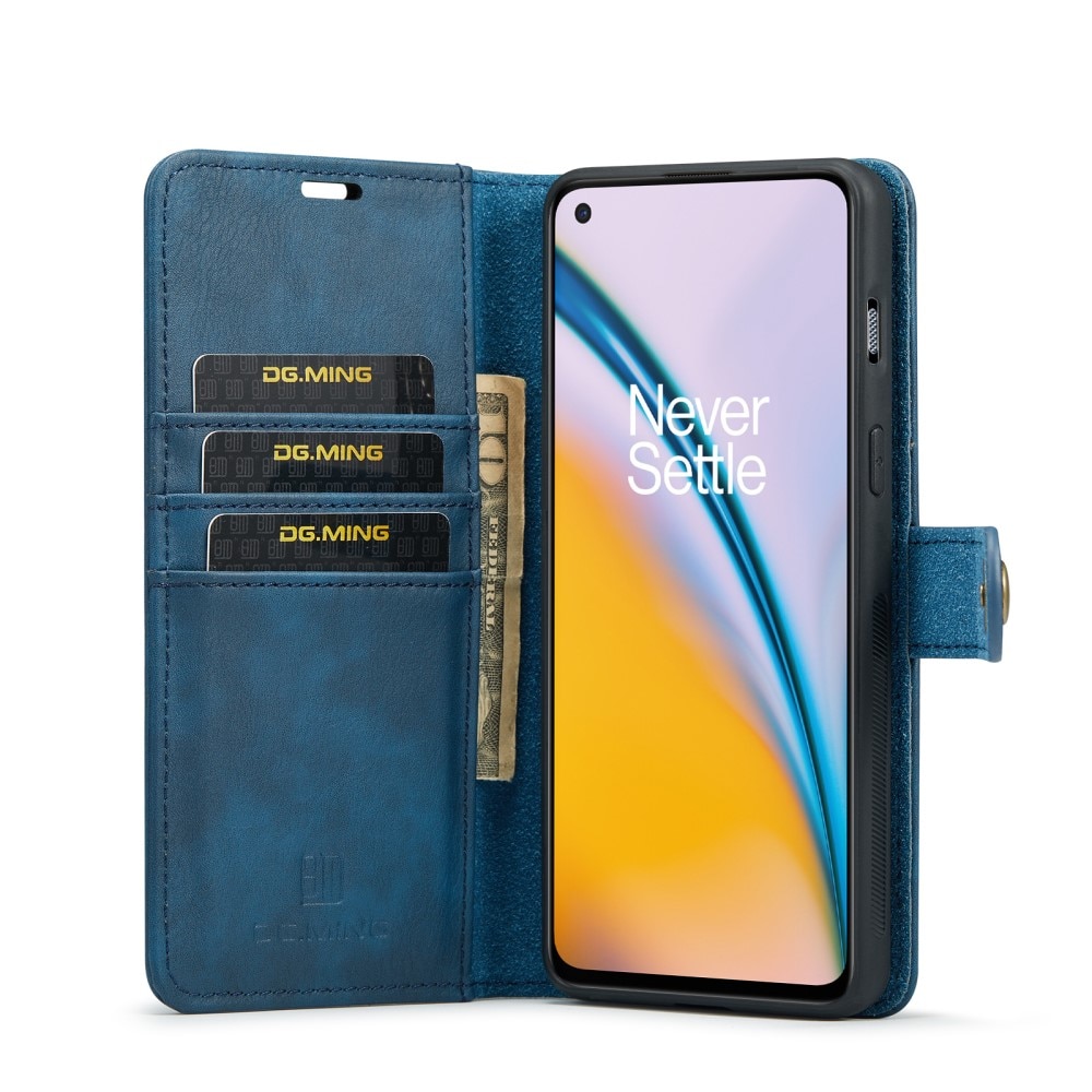 OnePlus Nord 2 5G Plånboksfodral med avtagbart skal, blå