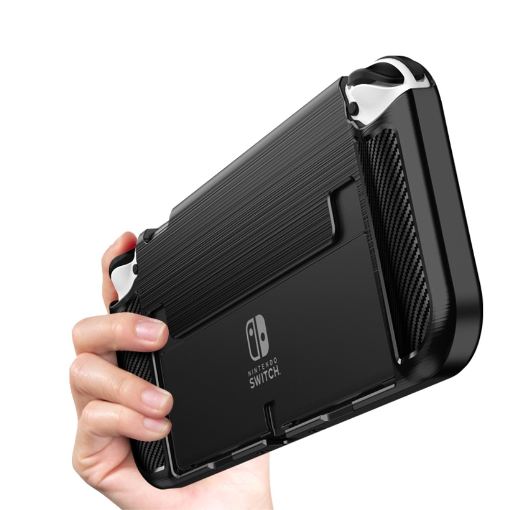 Nintendo Switch OLED Brushed TPU-skal, svart