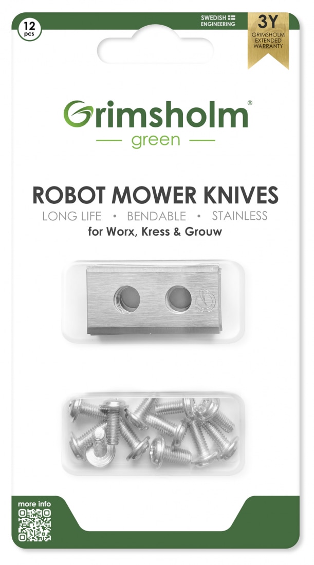 12-Pack Robotgräsklipparknivar för Grouw 900