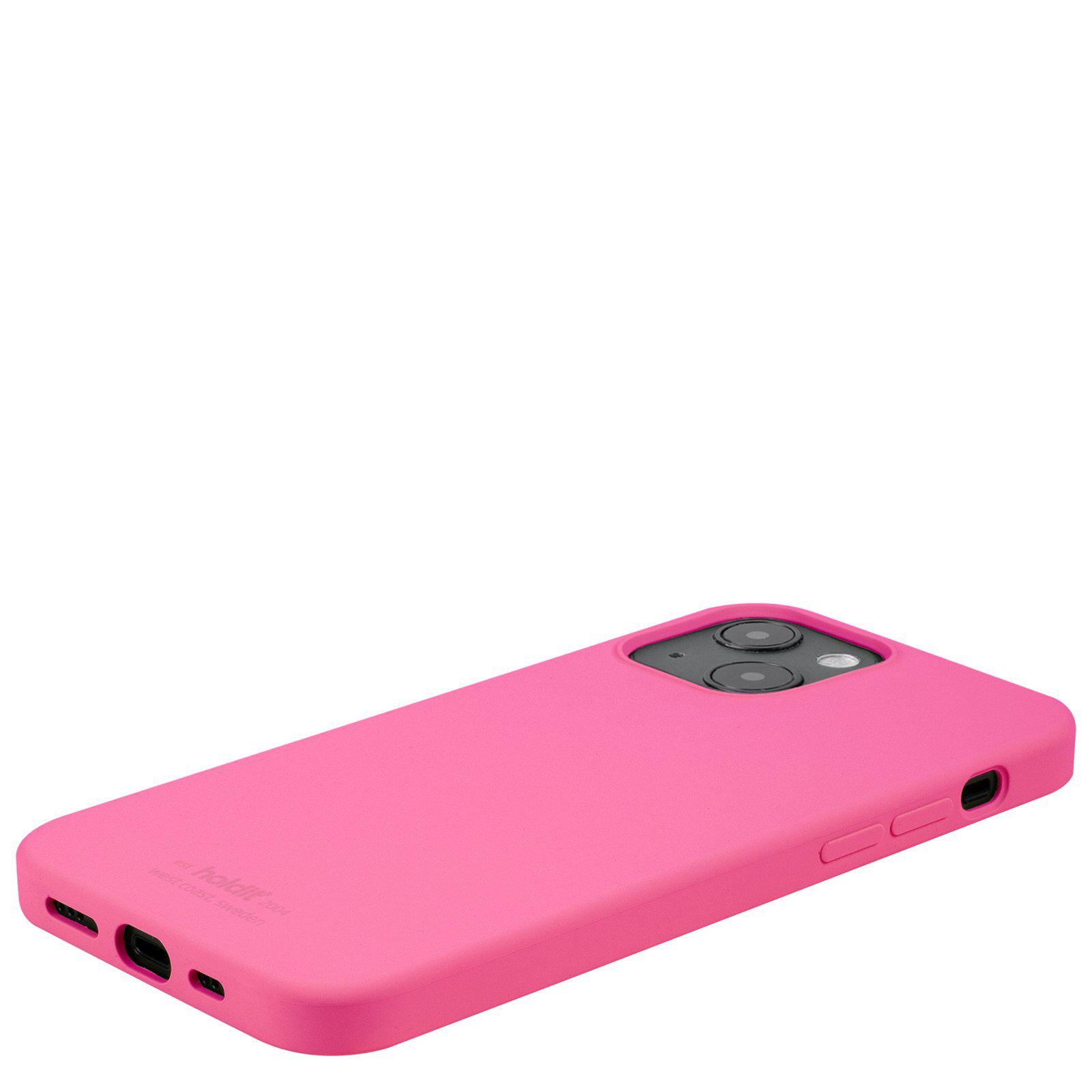iPhone 13 Silicone Case, Bright Pink