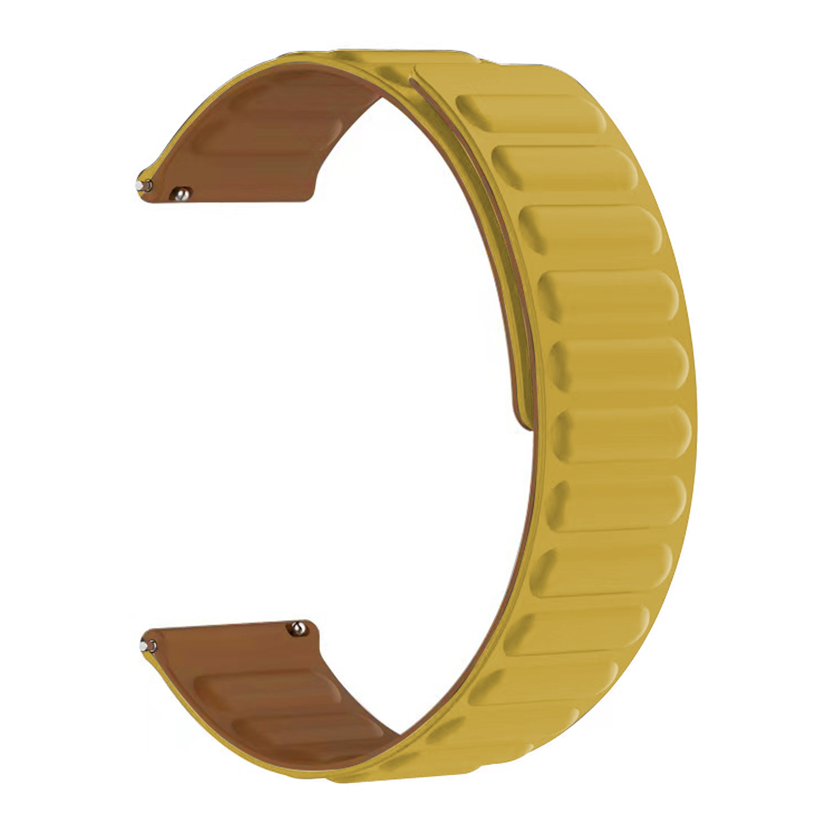 Samsung Galaxy Watch FE Armband i silikon med magnetstängning, gul