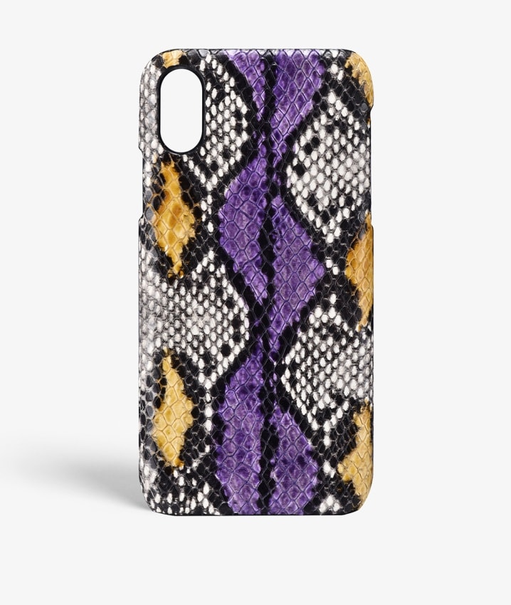 iPhone X/XS Skal Snake Lila/Ocra