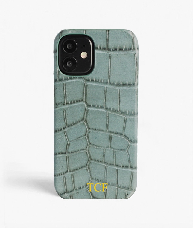 iPhone 12 Mini Skal Croco Teal