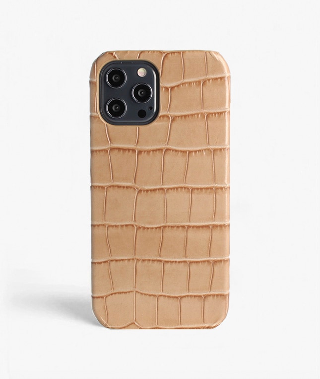 iPhone 12 Pro Max Skal Croco Sand