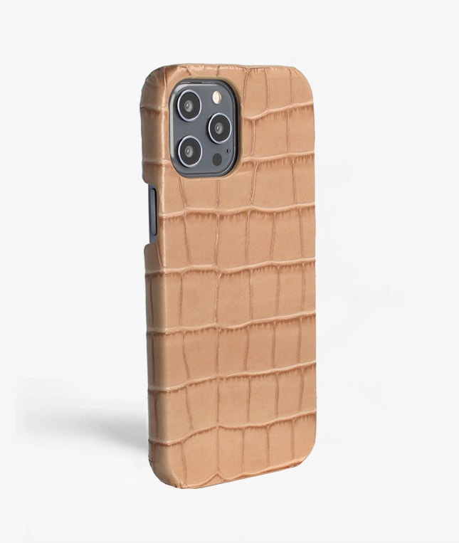 iPhone 12 Pro Max Skal Croco Sand